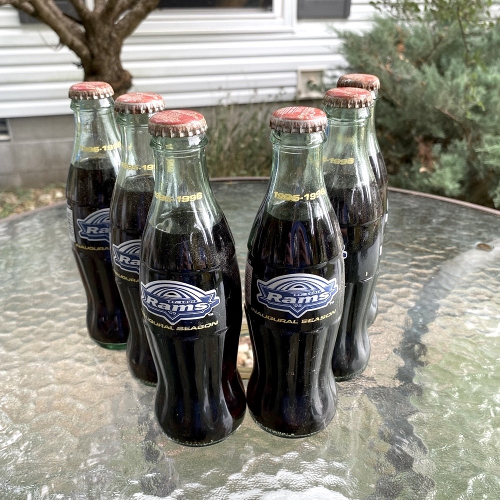 Saint Louis Rams Inaugural Season 1995-1996 Coke bottles
